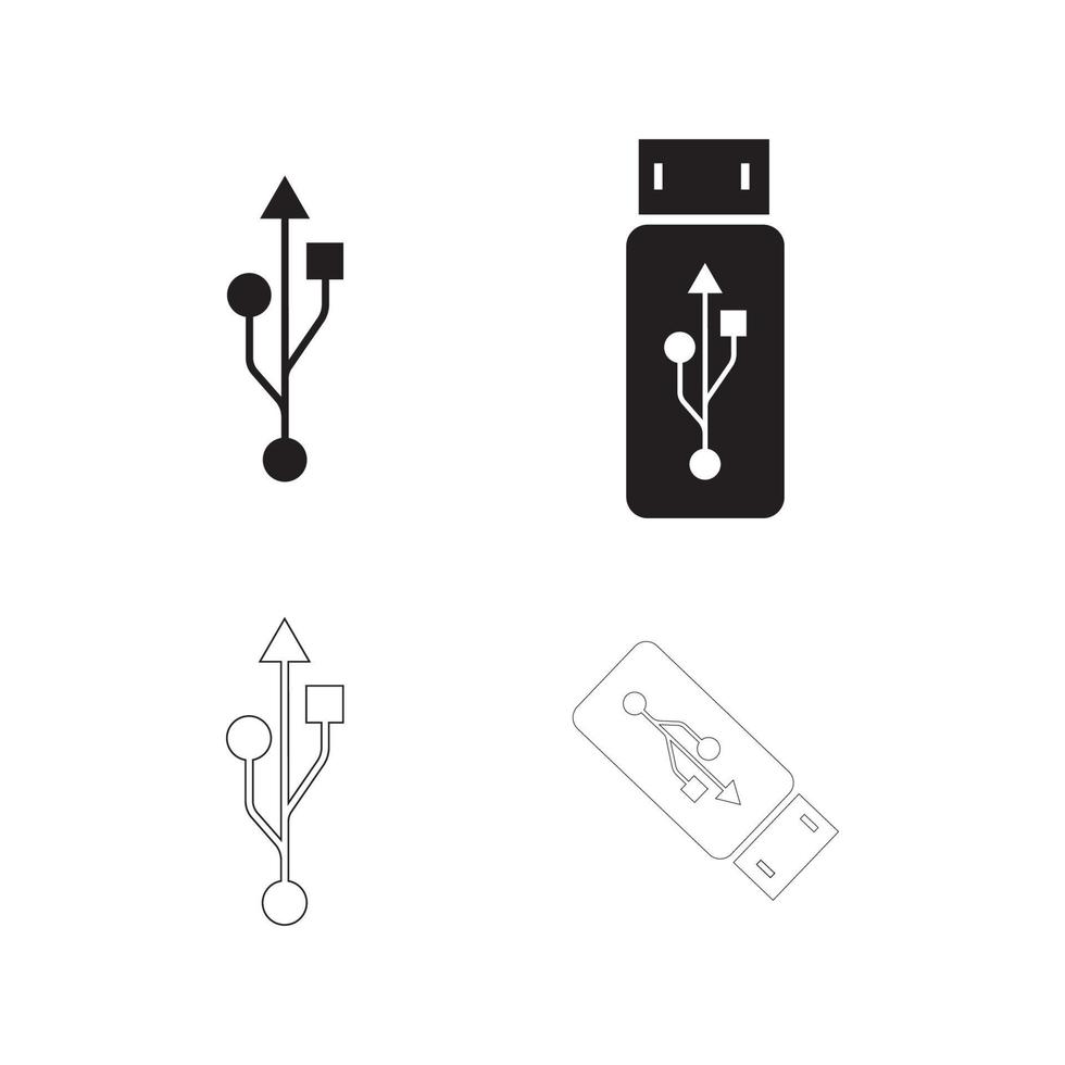 logotipo de transferencia de datos usb vector