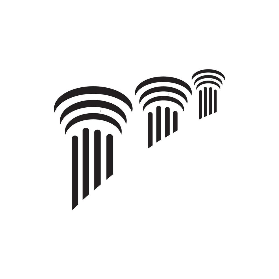 simple pillar logo vector