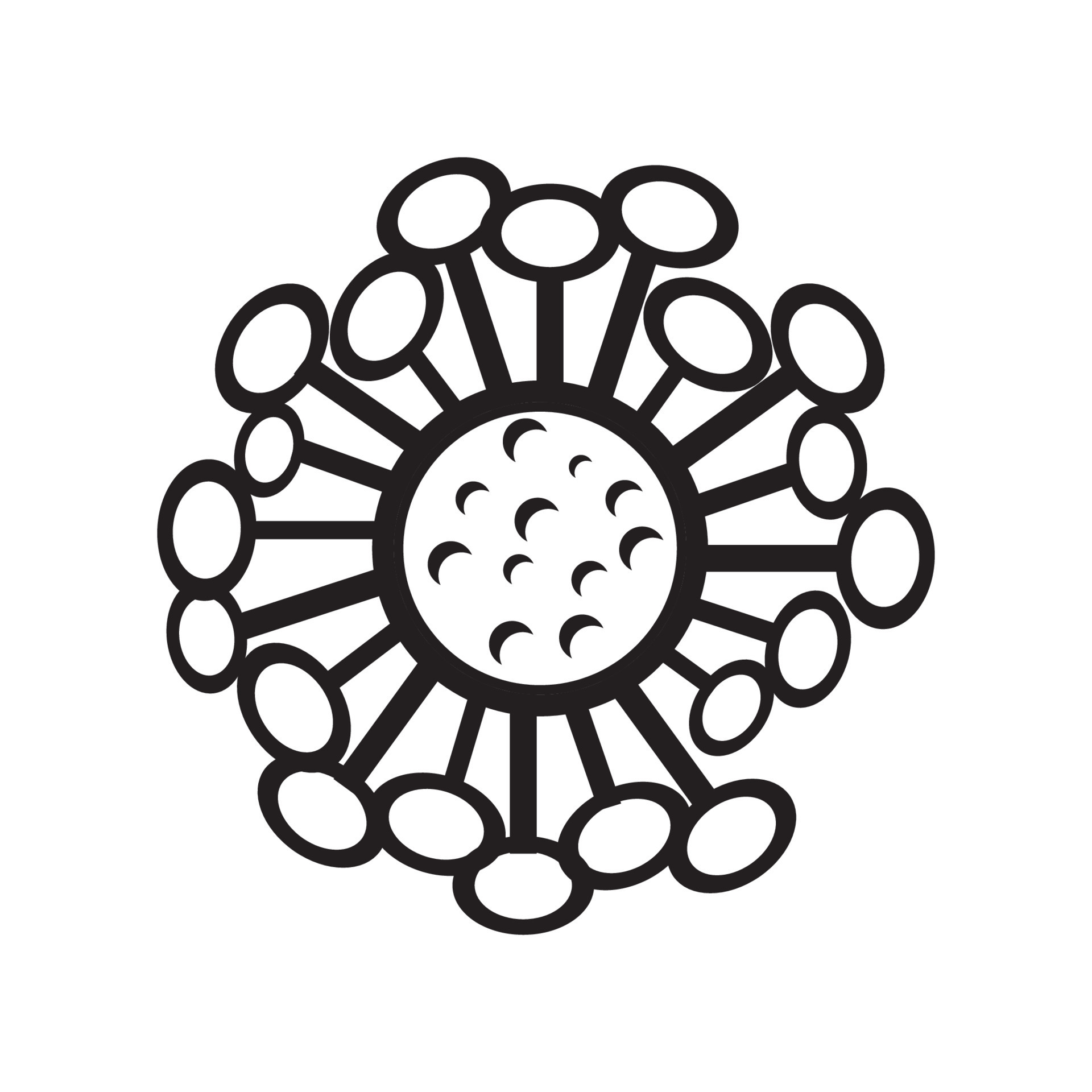 black and white virus 13398110 Vector Art at Vecteezy