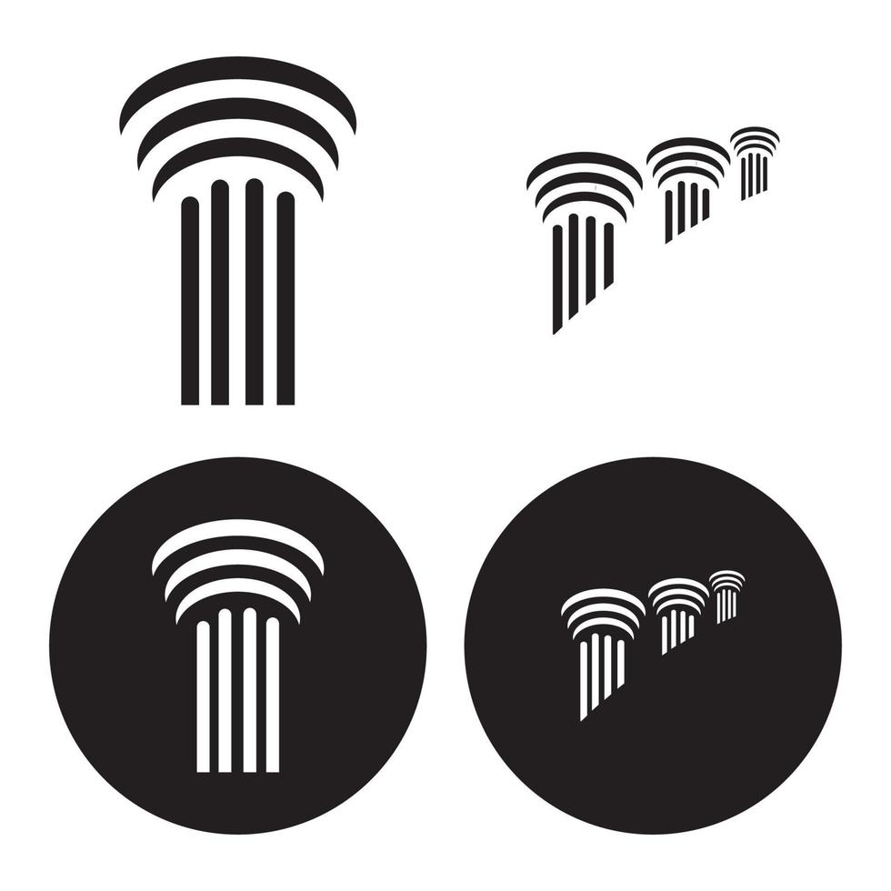 simple pillar logo vector