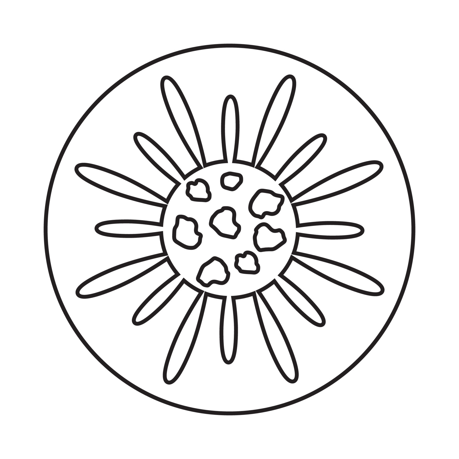 black and white virus 13398148 Vector Art at Vecteezy