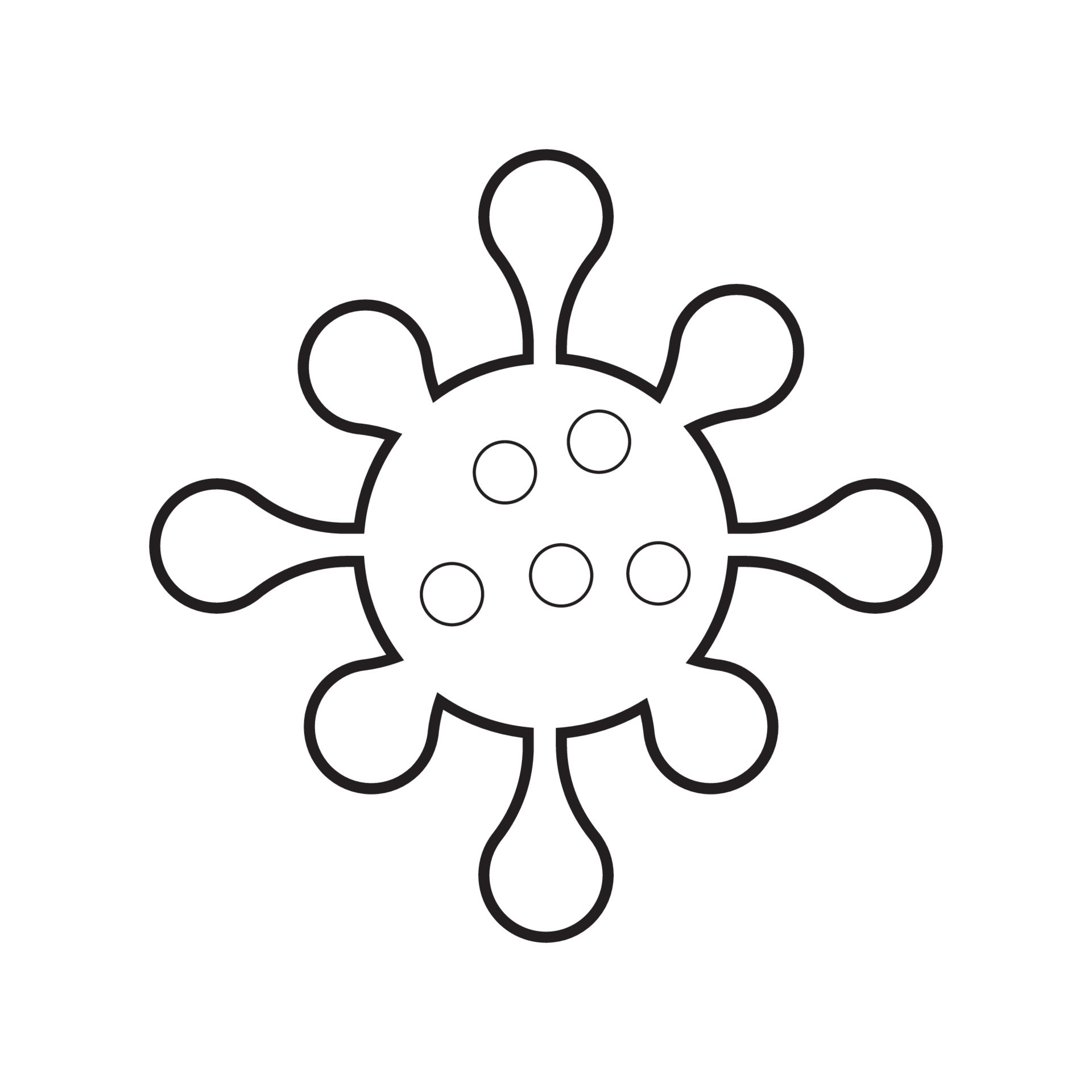 black and white virus 13398154 Vector Art at Vecteezy