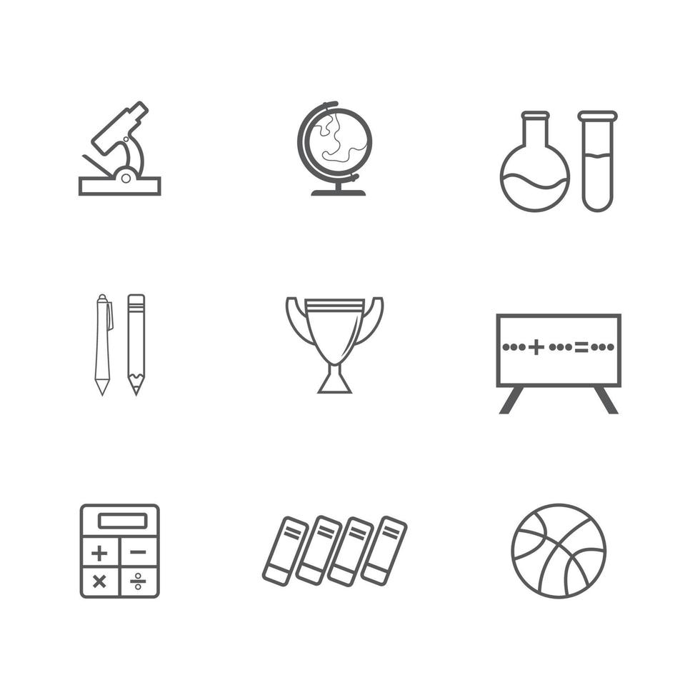 School and education icons vector