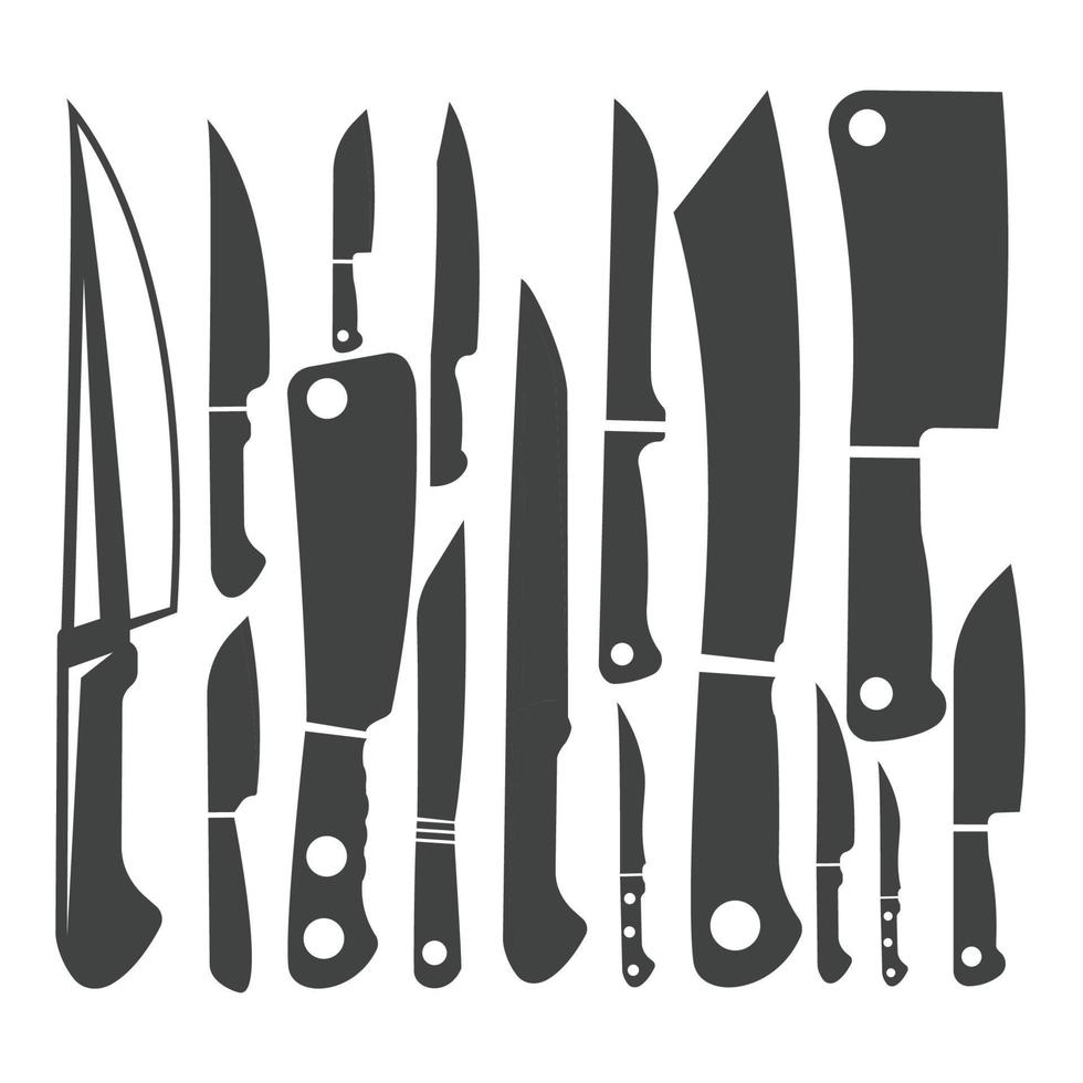 Ilustración de vector de plantilla de icono de cuchillo