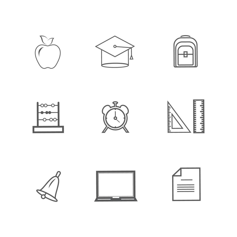 School and education icons vector