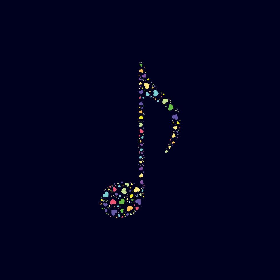 Musical note vector