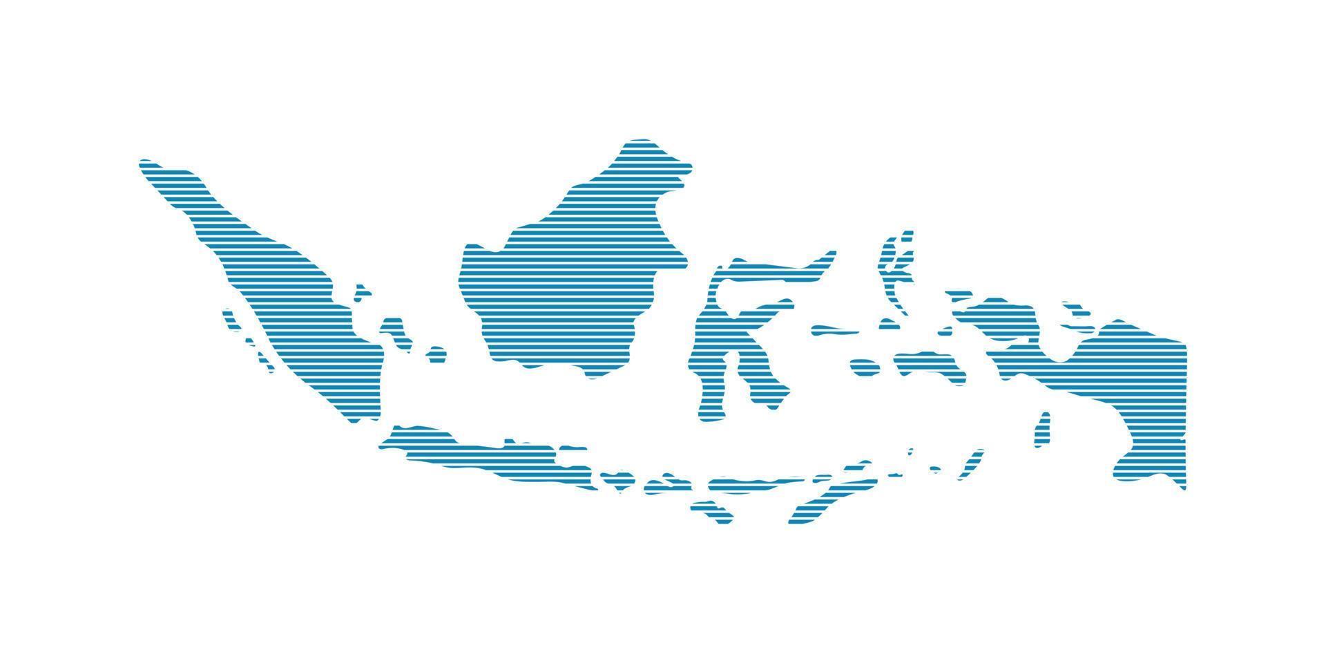 Ilustración de vector de diseño de mapa de indonesia