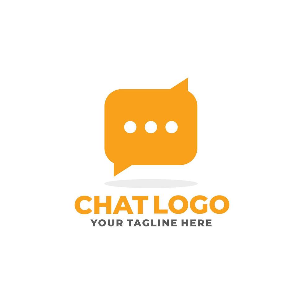 vector de diseño de logotipo de chat. logotipo de hablar