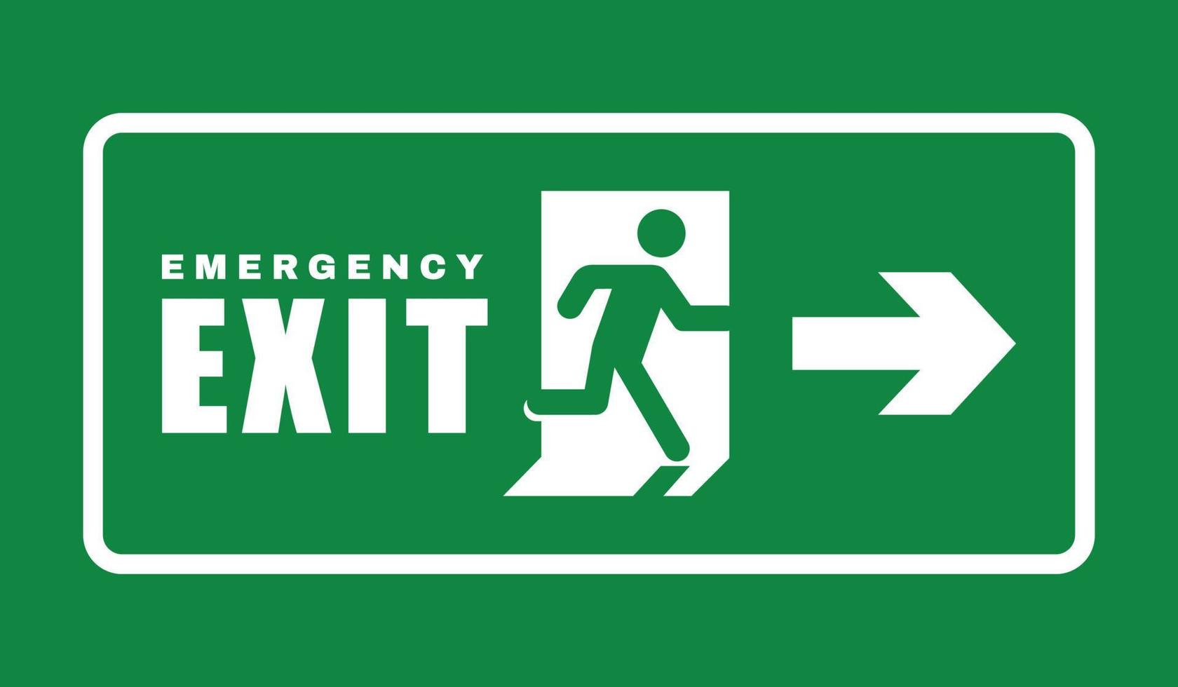 Exit door symbol. Evacuation symbol vector