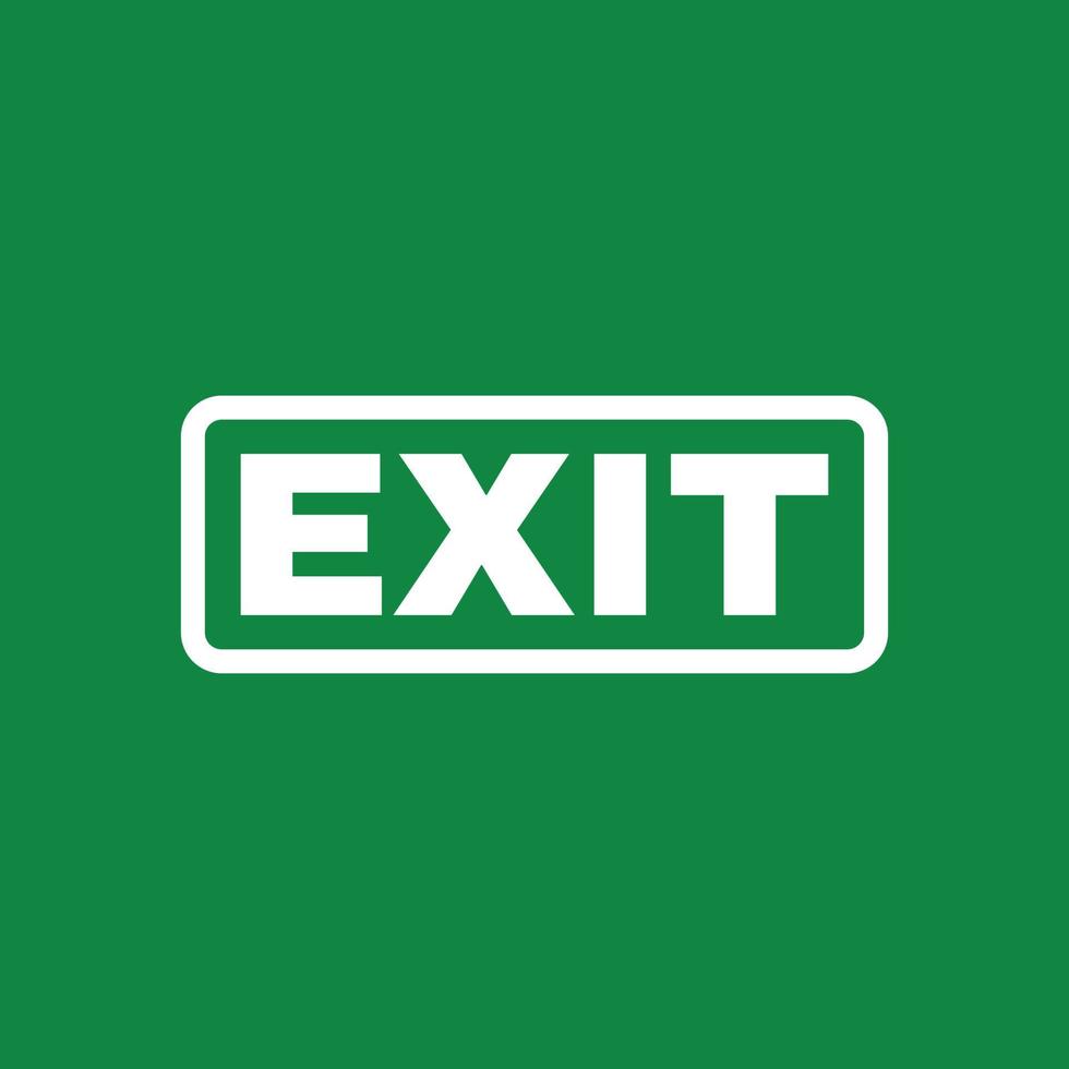 Exit door symbol. Evacuation symbol vector