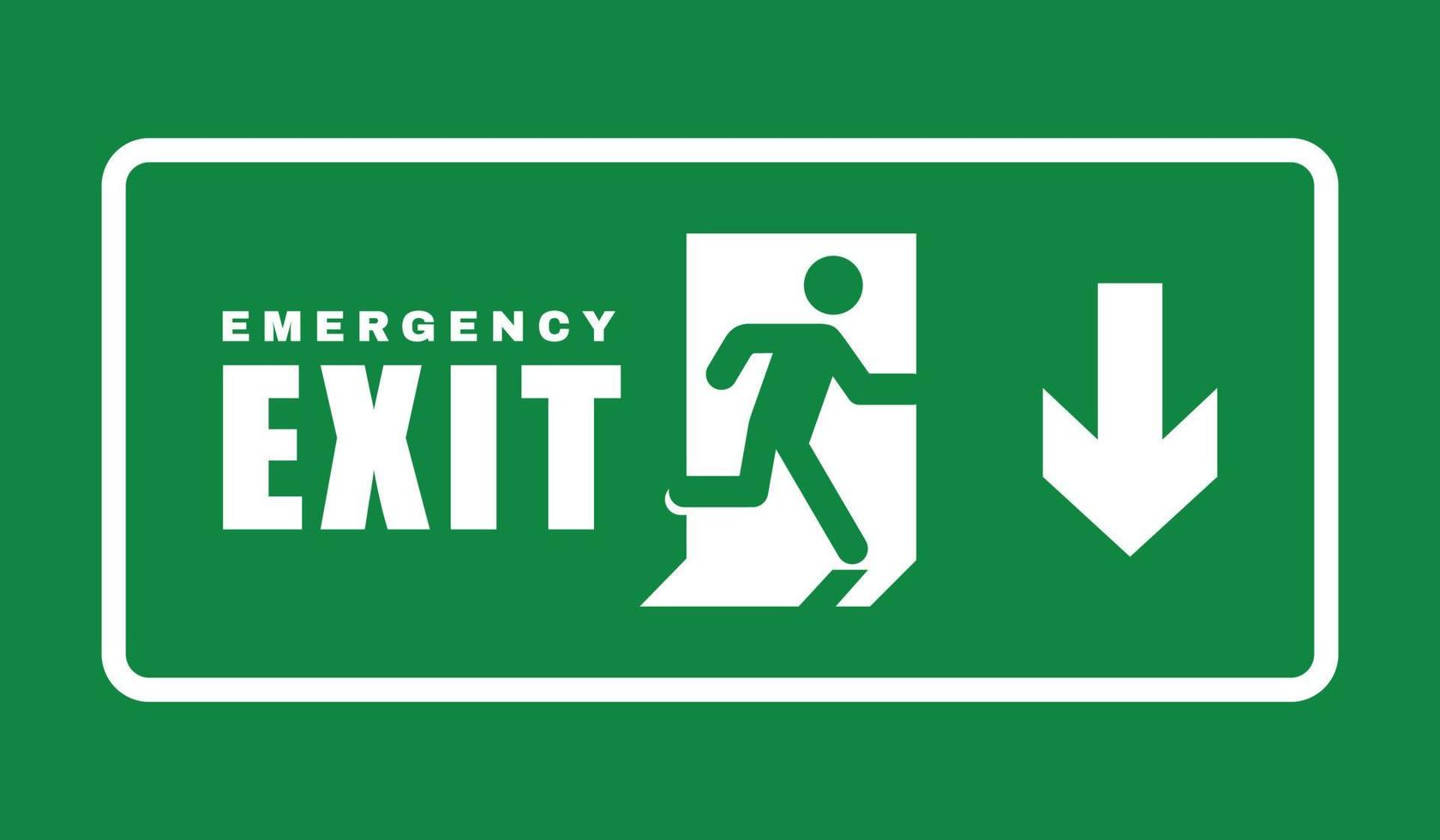 Exit door symbol. Evacuation symbol vector