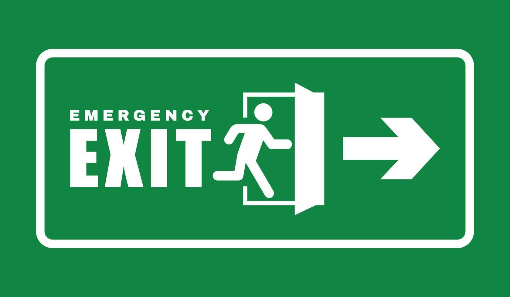 Exit door symbol. Evacuation symbol vector