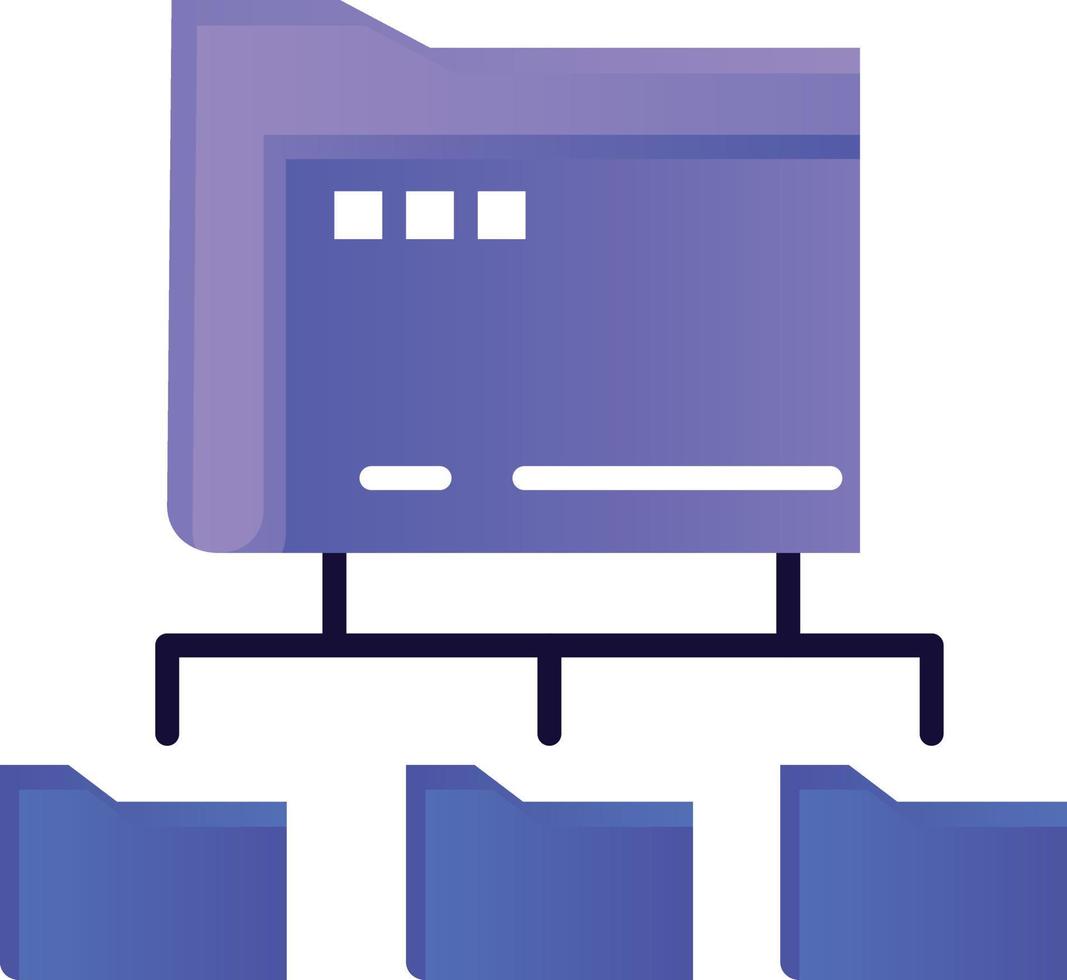 Folder Data Server Storage Abstract Flat Color Icon Template vector