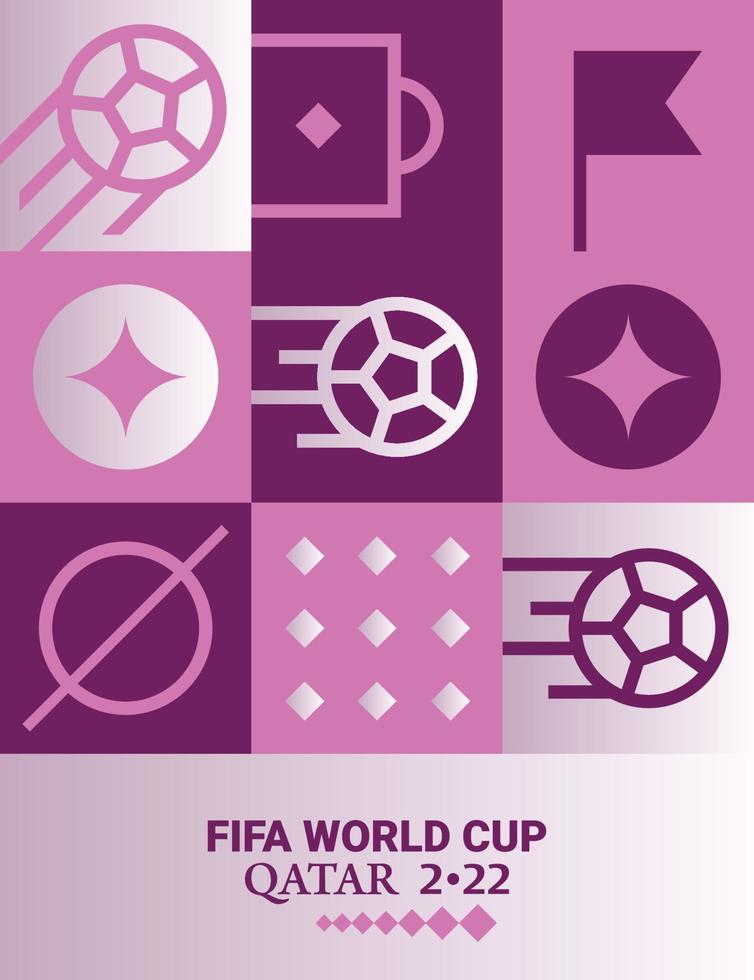 plantilla de póster de la copa mundial de la fifa 2022 vector