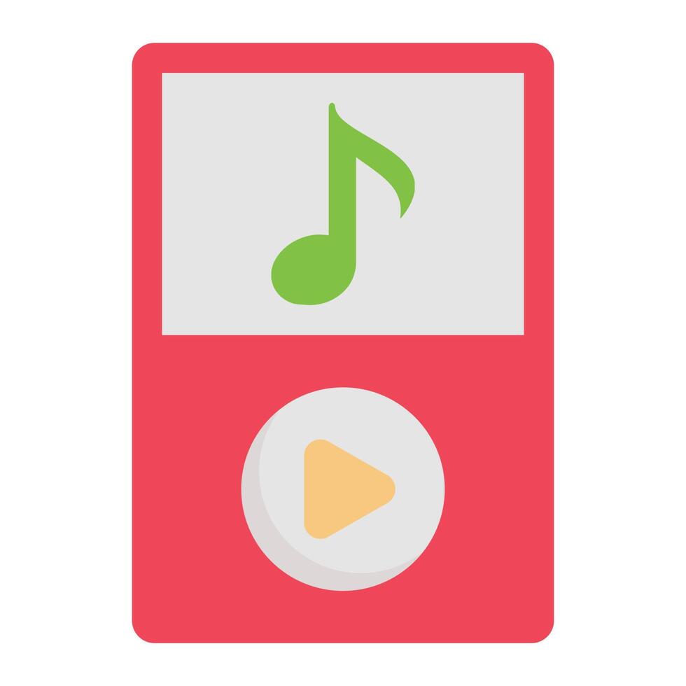 ilustración de vector de reproductor de mp3 en un fondo. símbolos de calidad premium. iconos vectoriales para concepto y diseño gráfico.