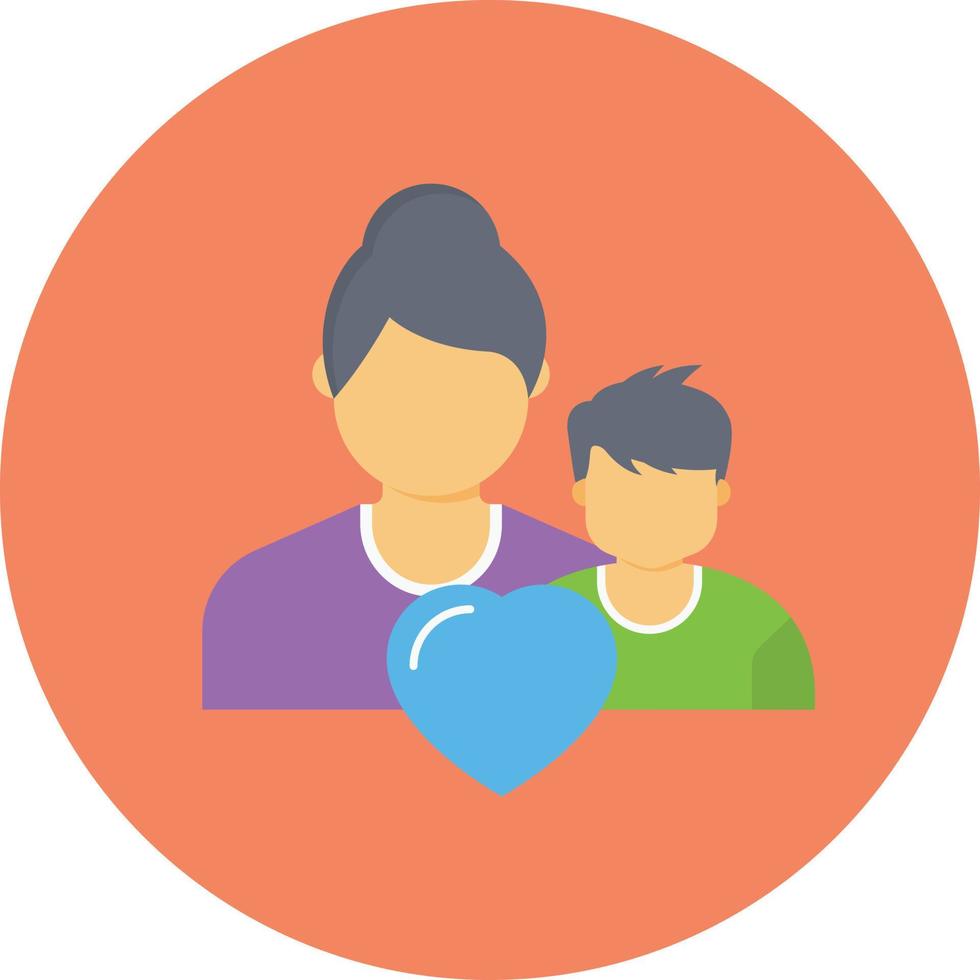 ilustración de vector de madre e hijo en un fondo. símbolos de calidad premium. iconos vectoriales para concepto y diseño gráfico.