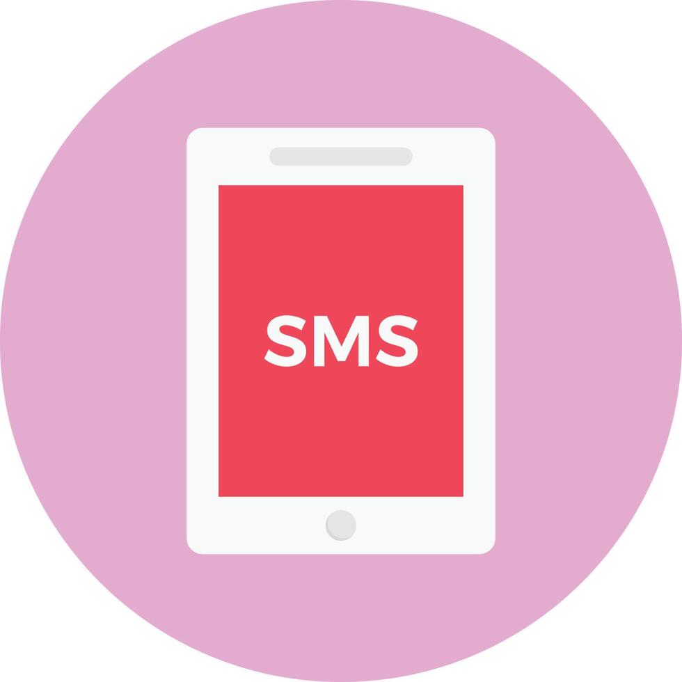 ilustración de vector de sms móvil en un fondo. símbolos de calidad premium. iconos vectoriales para concepto y diseño gráfico.