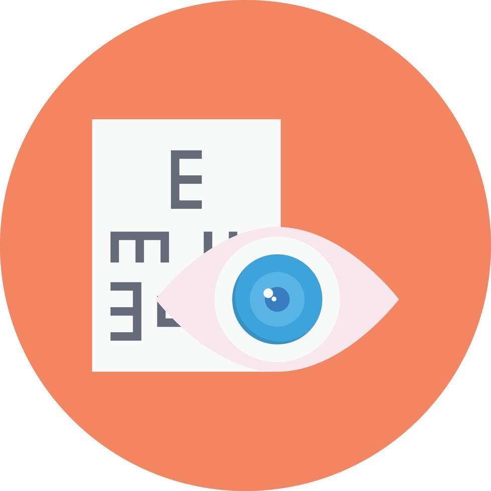 ilustración de vector de prueba ocular en un fondo. símbolos de calidad premium. iconos vectoriales para concepto y diseño gráfico.