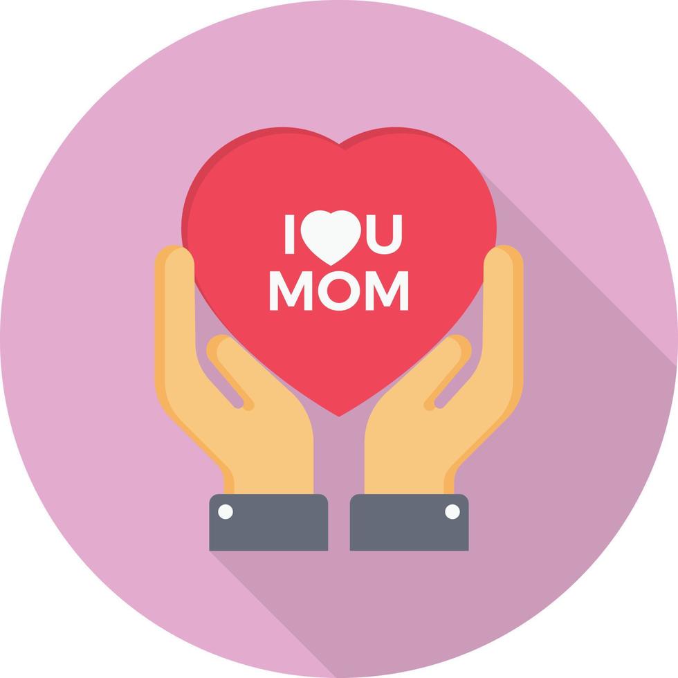 MOM heart vector illustration on a background.Premium quality symbols.vector icons for concept and graphic design.