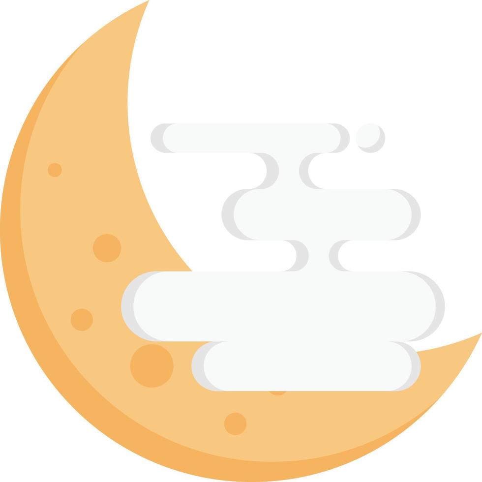 ilustración de vector de luna de nube en un fondo. símbolos de calidad premium. iconos vectoriales para concepto y diseño gráfico.
