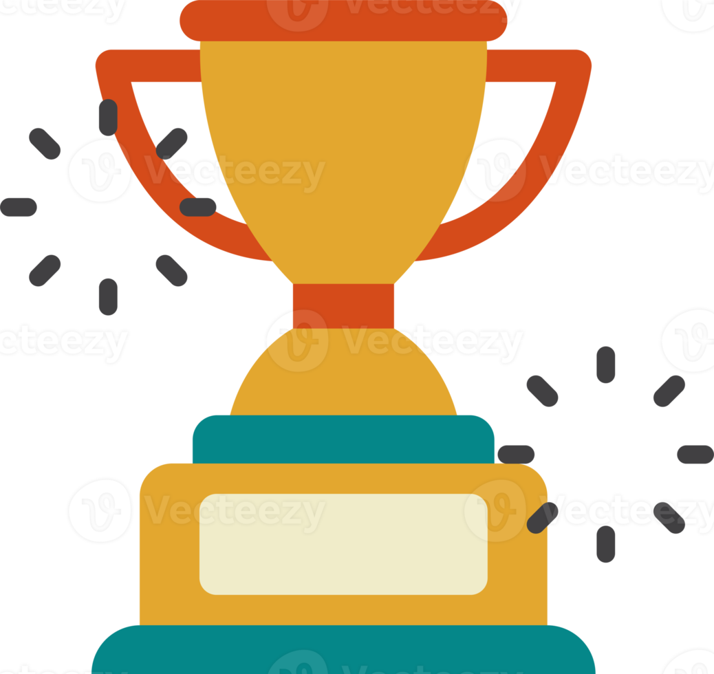 ilustración de trofeo en estilo minimalista png