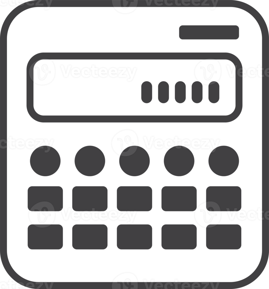 ilustración de calculadora en estilo minimalista png