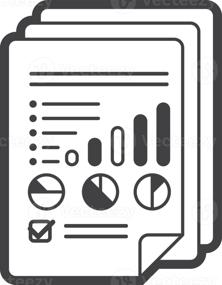 graphs and reports illustration in minimal style png