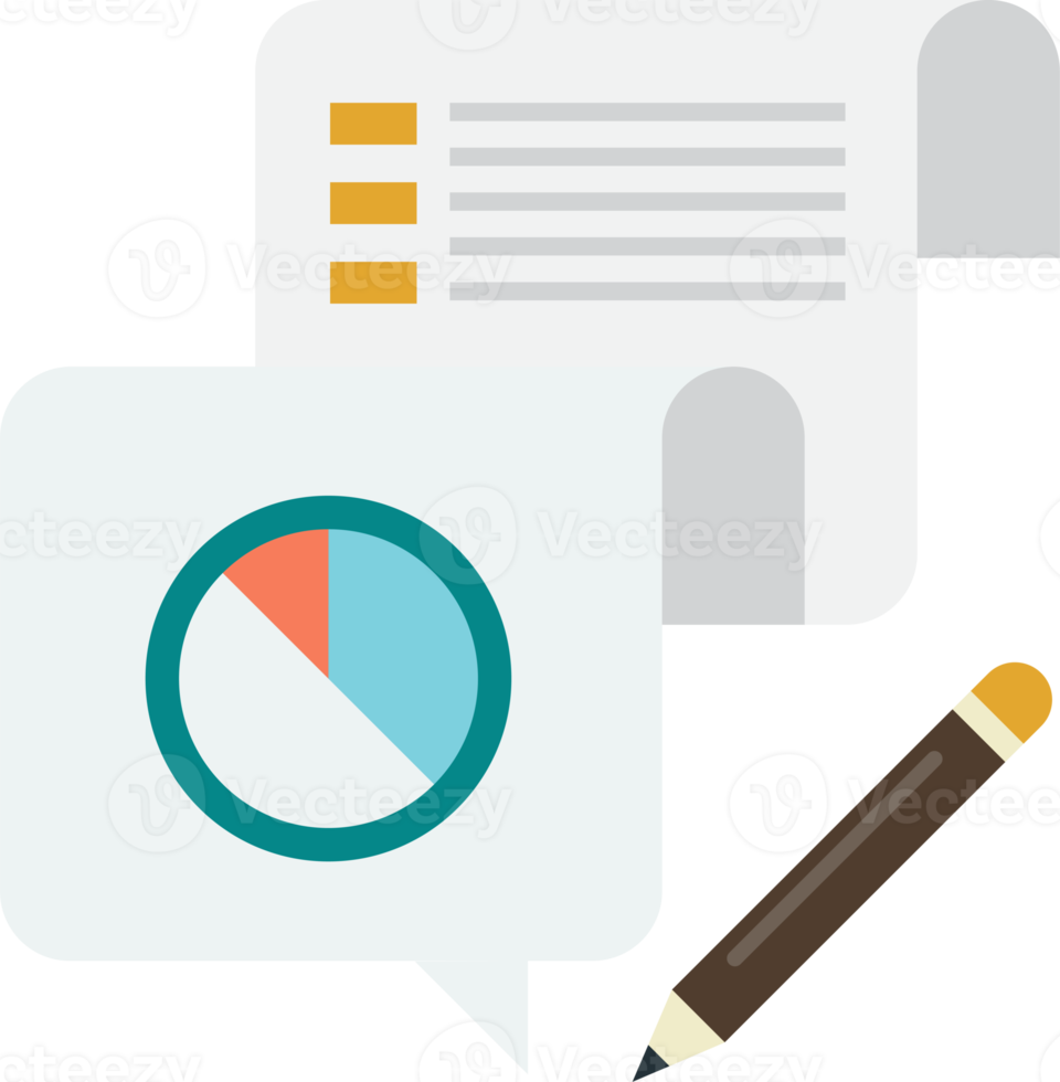statistical graph and pencil illustration in minimal style png