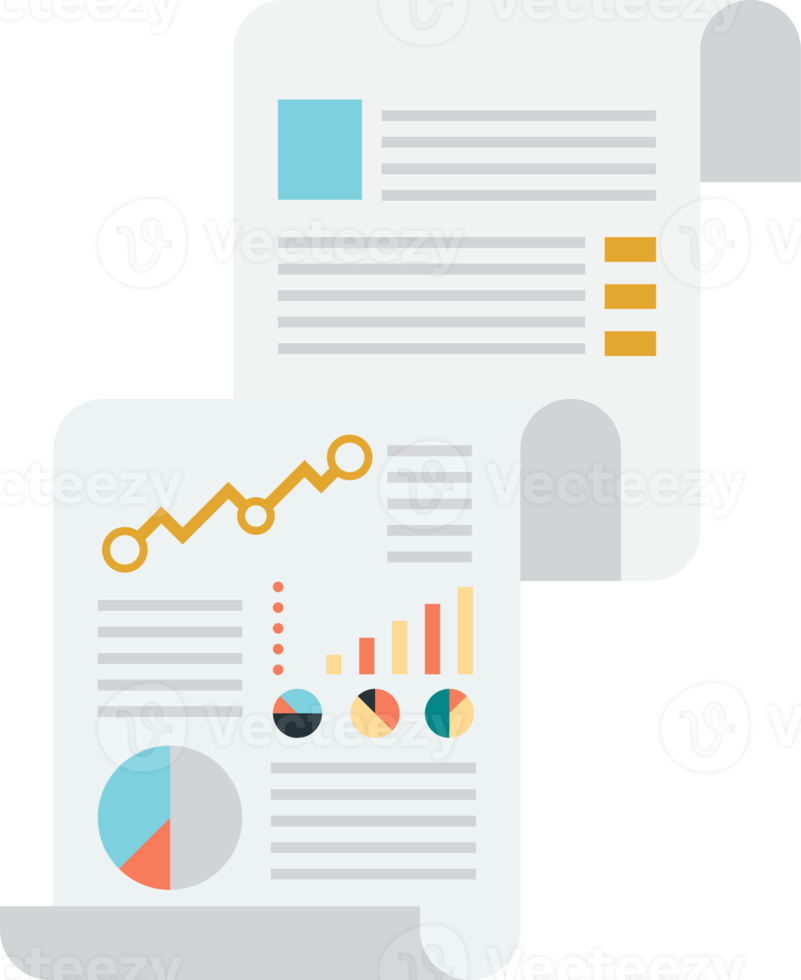 berichte und statistikillustration im minimalen stil png