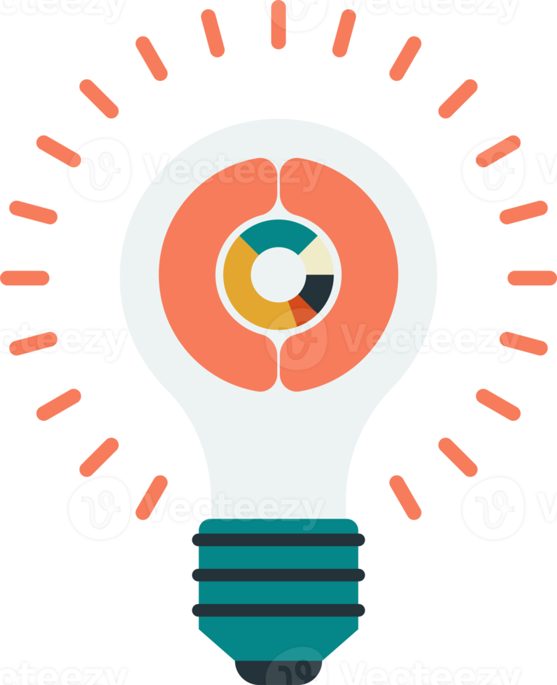 light bulb and brain illustration in minimal style 13399474 PNG