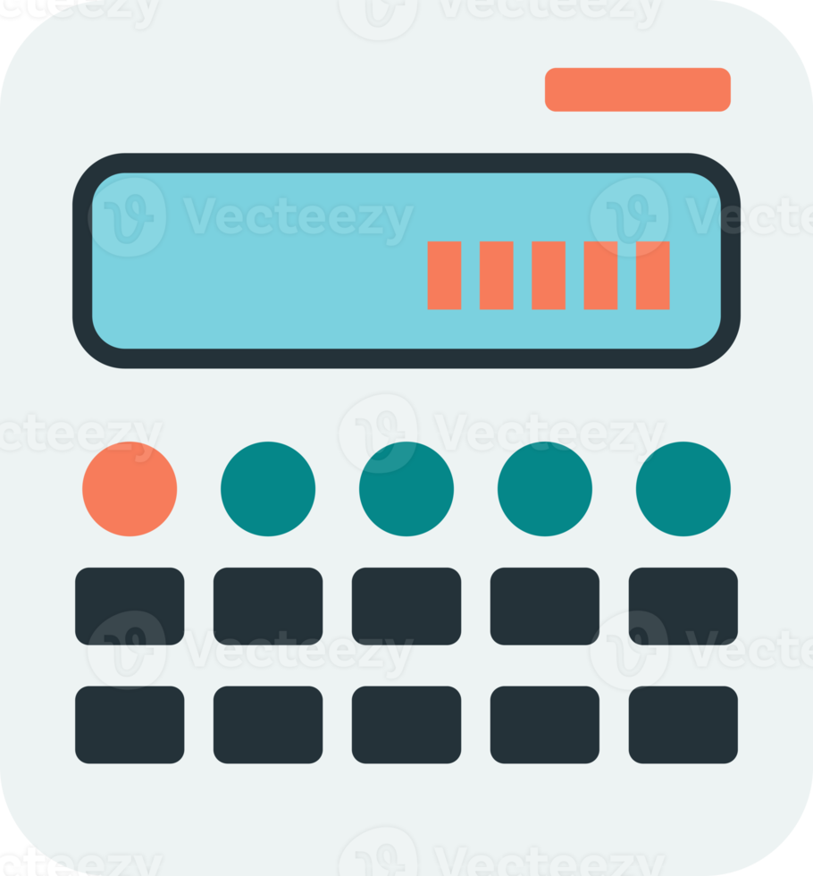 calculator illustration in minimal style png