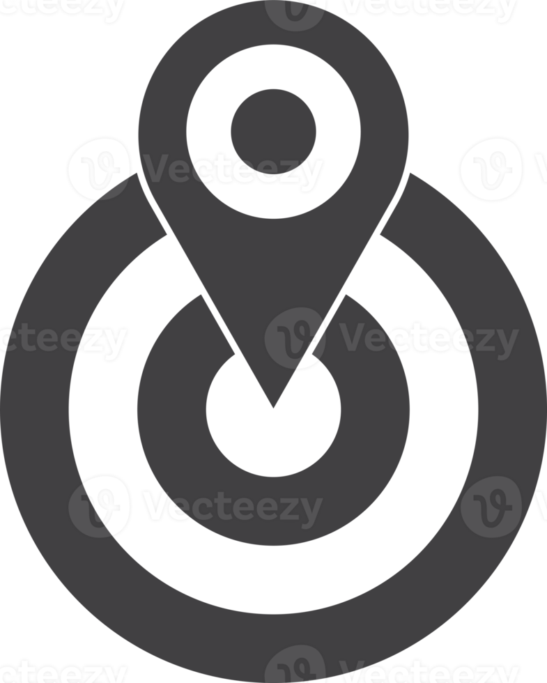 location pin illustration in minimal style png
