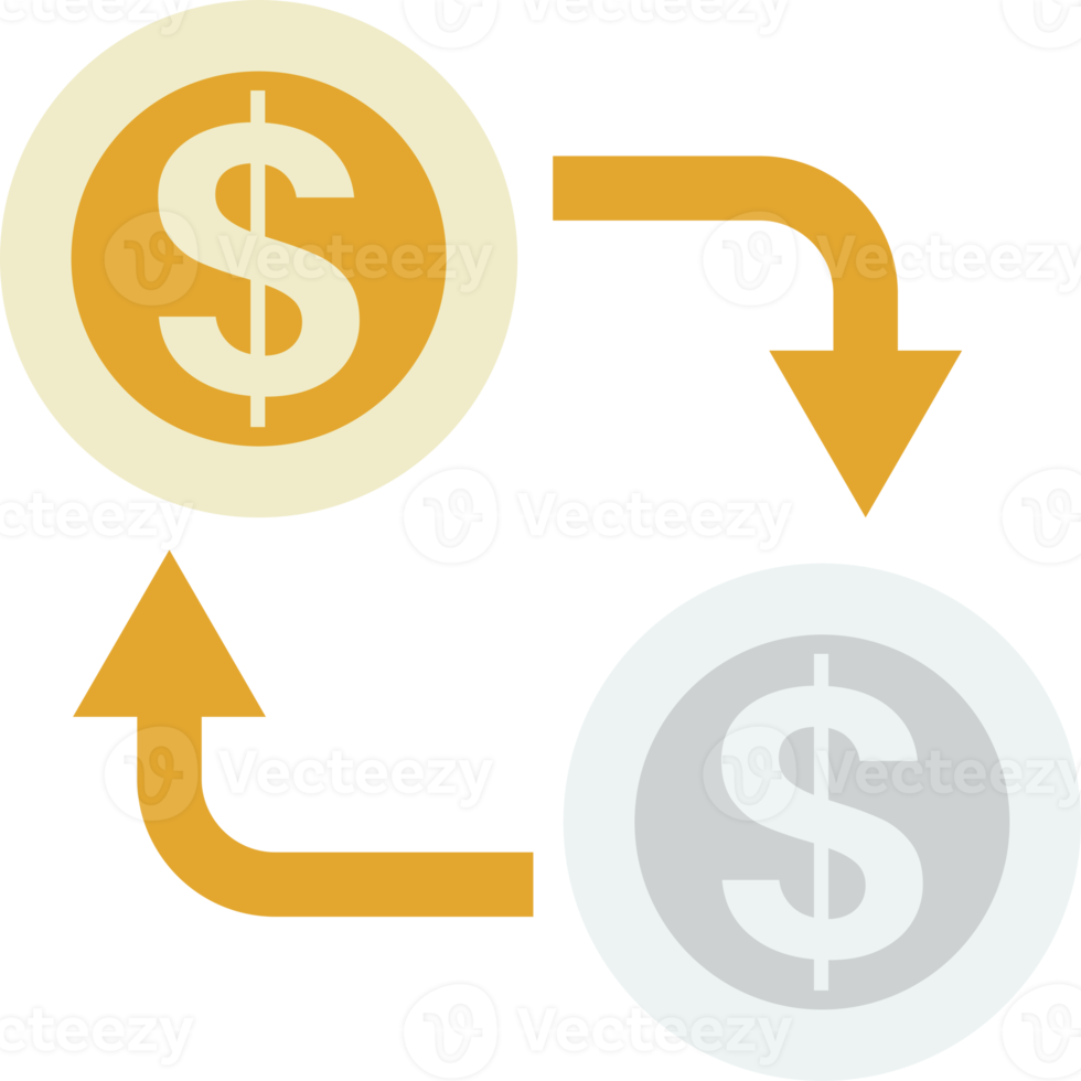 currency exchange illustration in minimal style png