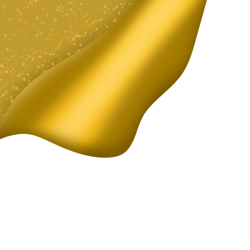 Golden papper corner png