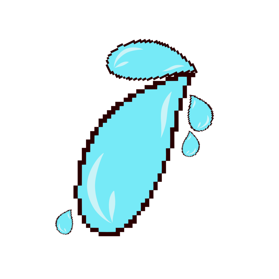 illustration de pixel d'eau png