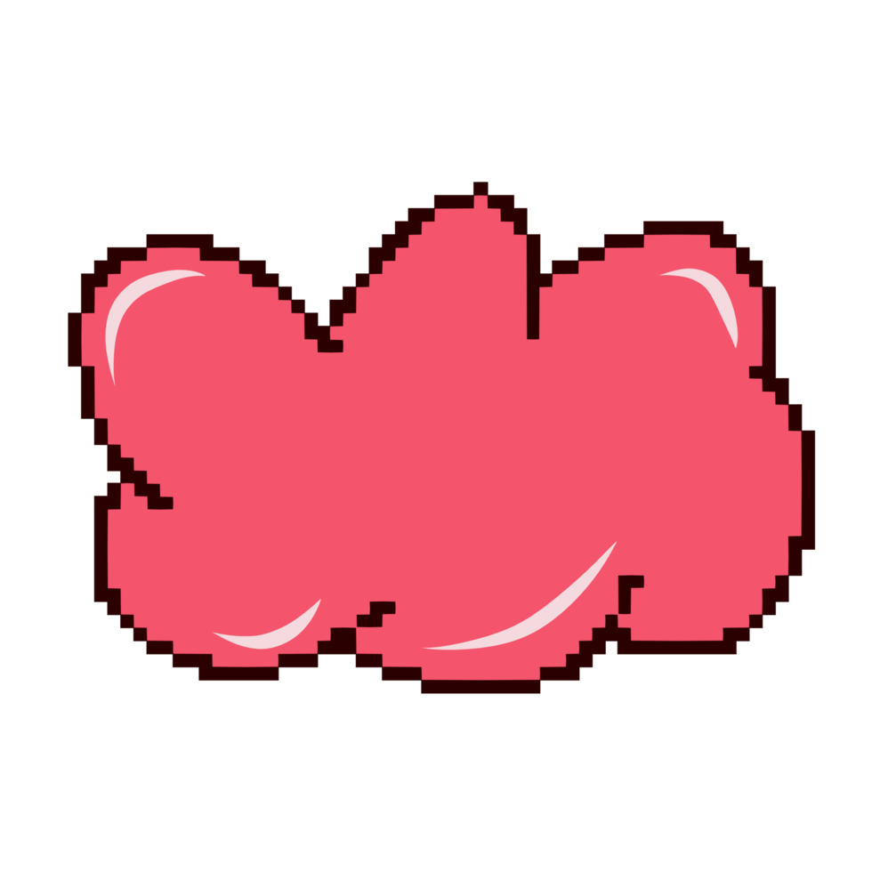 Pink cloud pixel style png