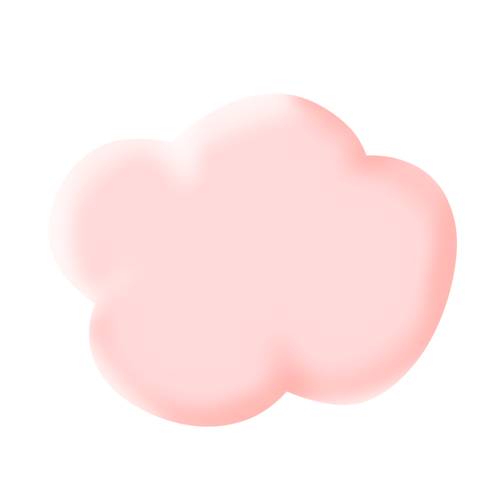 ilustración de nube rosa png