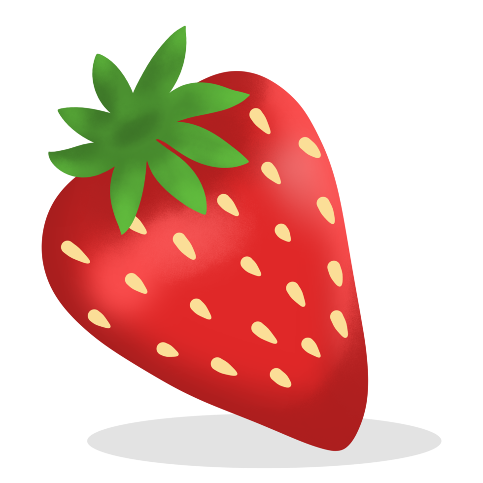 Strawberry with shadow png