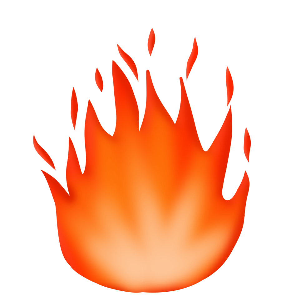 fuego caliente naranja png