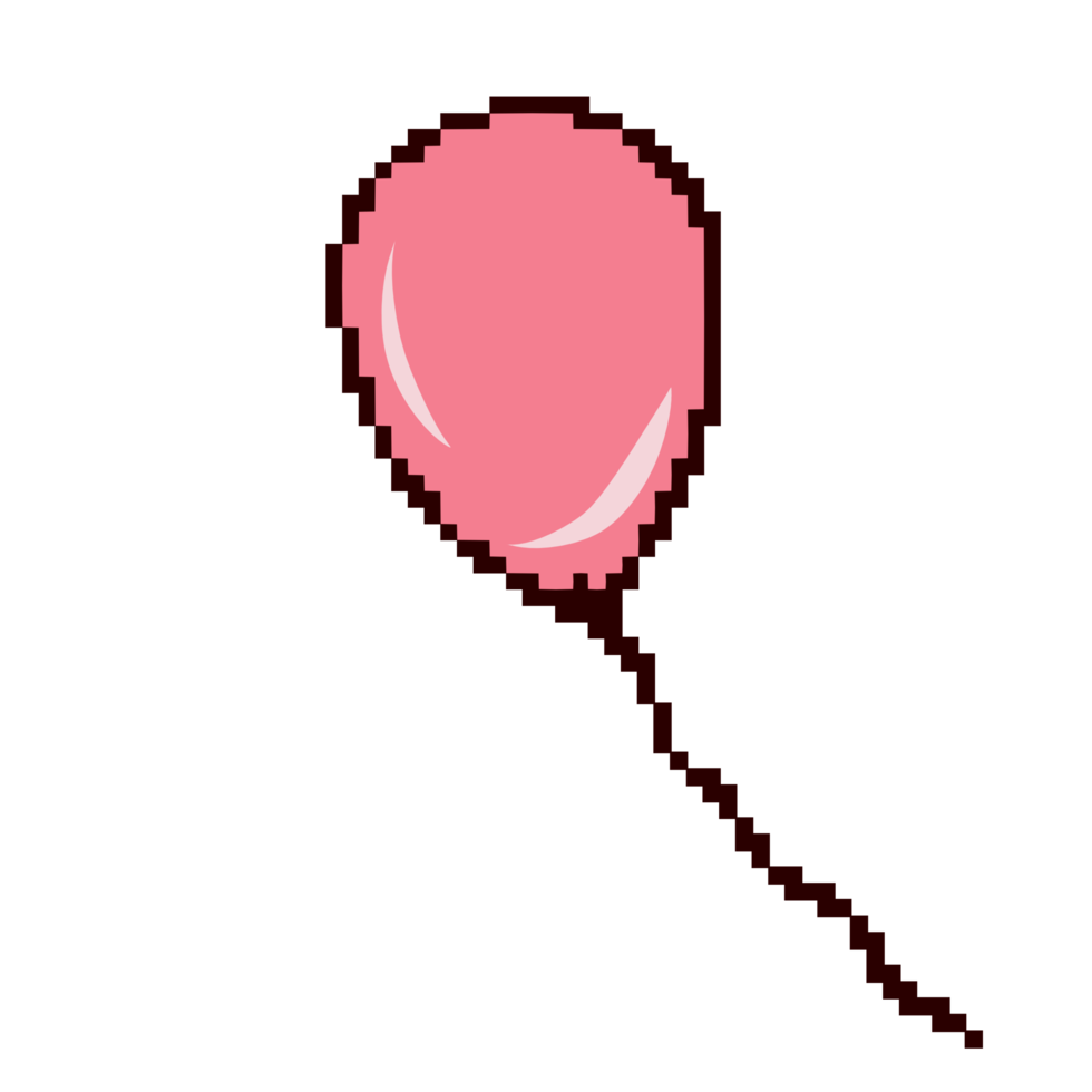 rosa Ballon-Pixel-Stil png