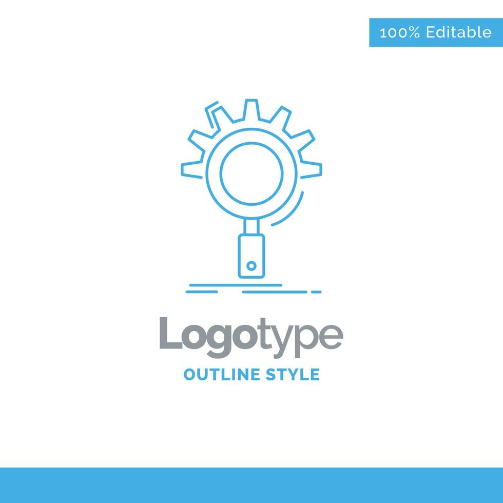 Blue Logo design for seo. search. optimization. process. setting. Business vector