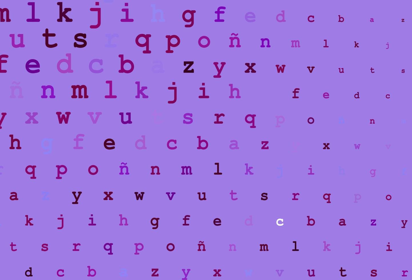 Dark purple vector pattern with ABC symbols.