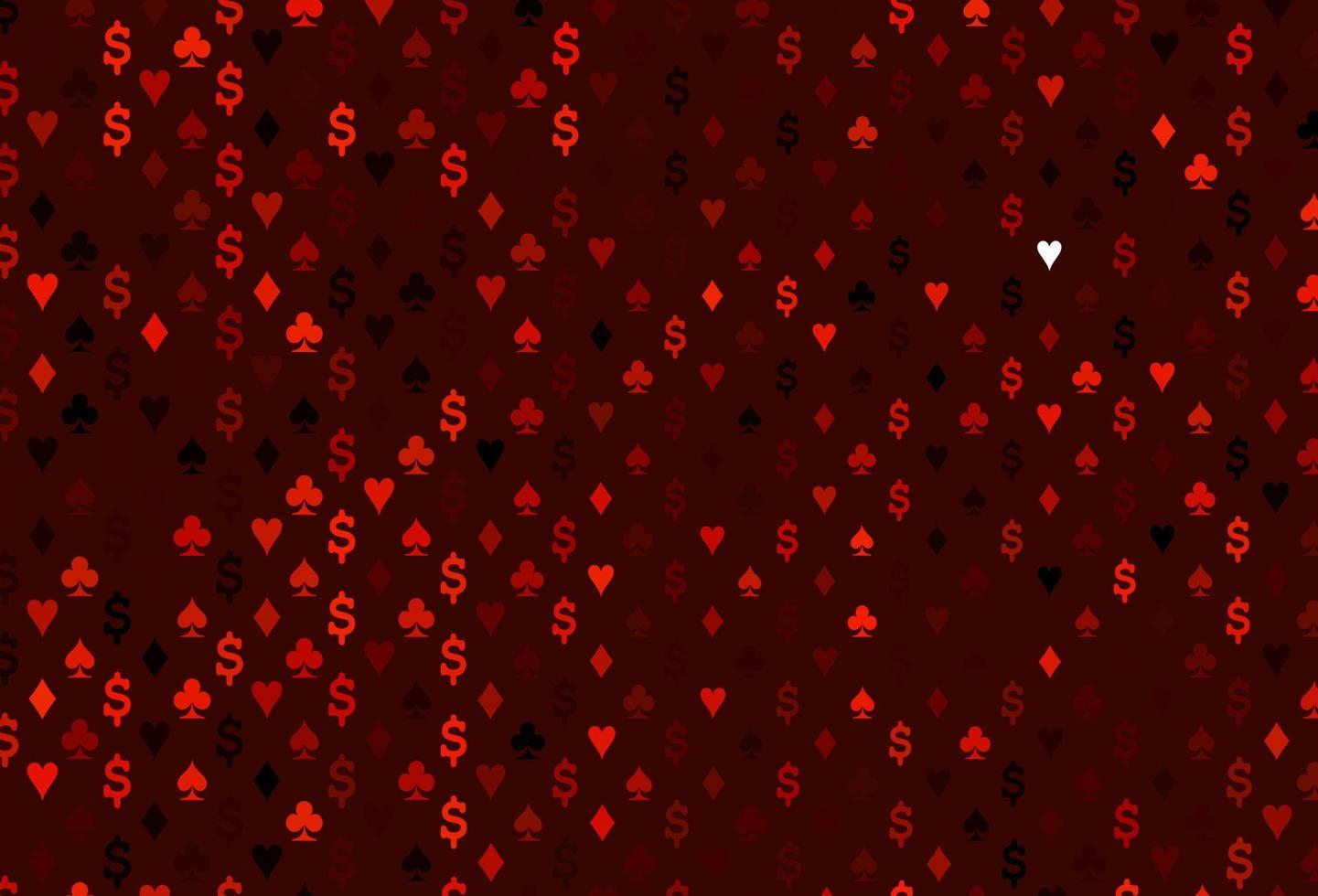 Dark red vector pattern with symbol of cards.