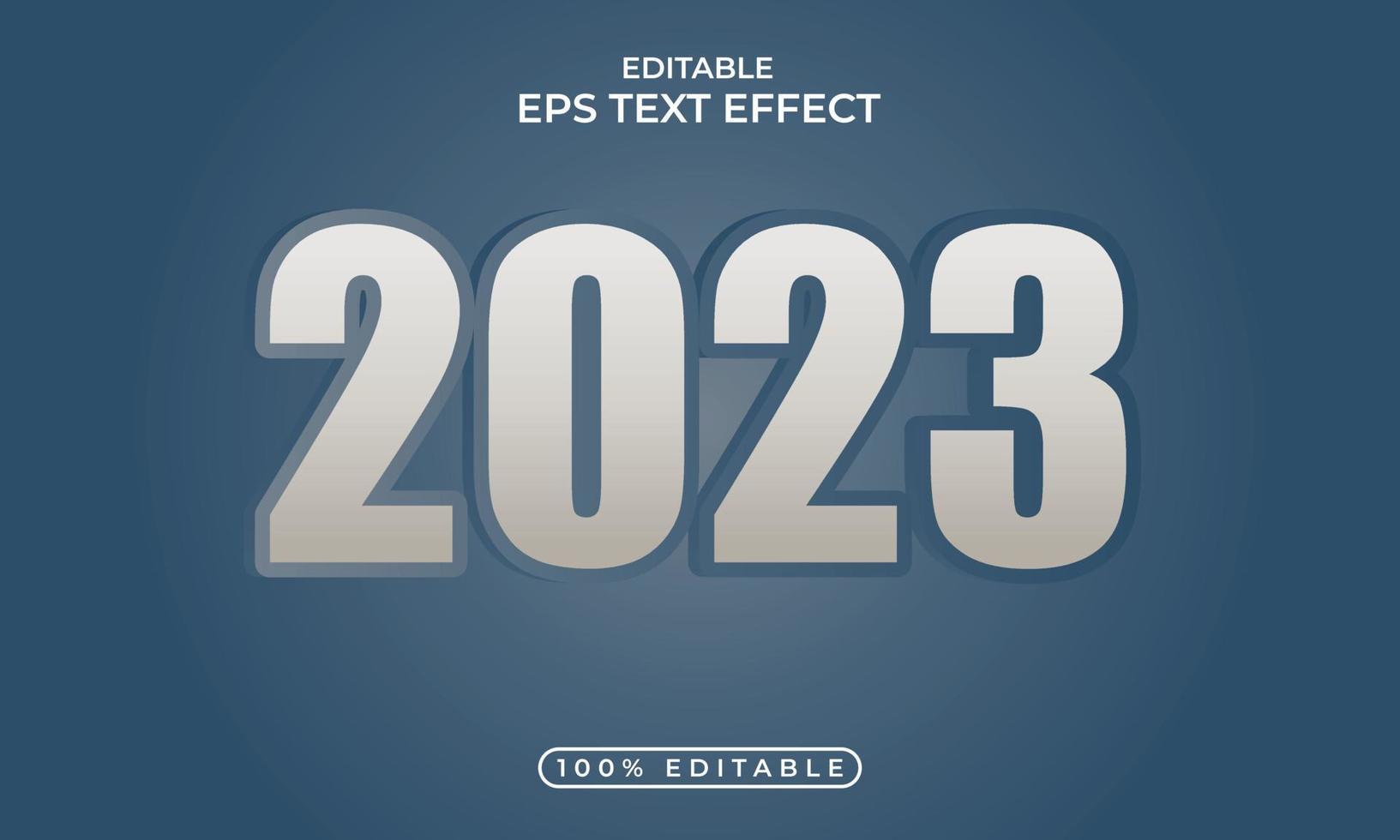 Colorful 2023 editable text effect concept vector