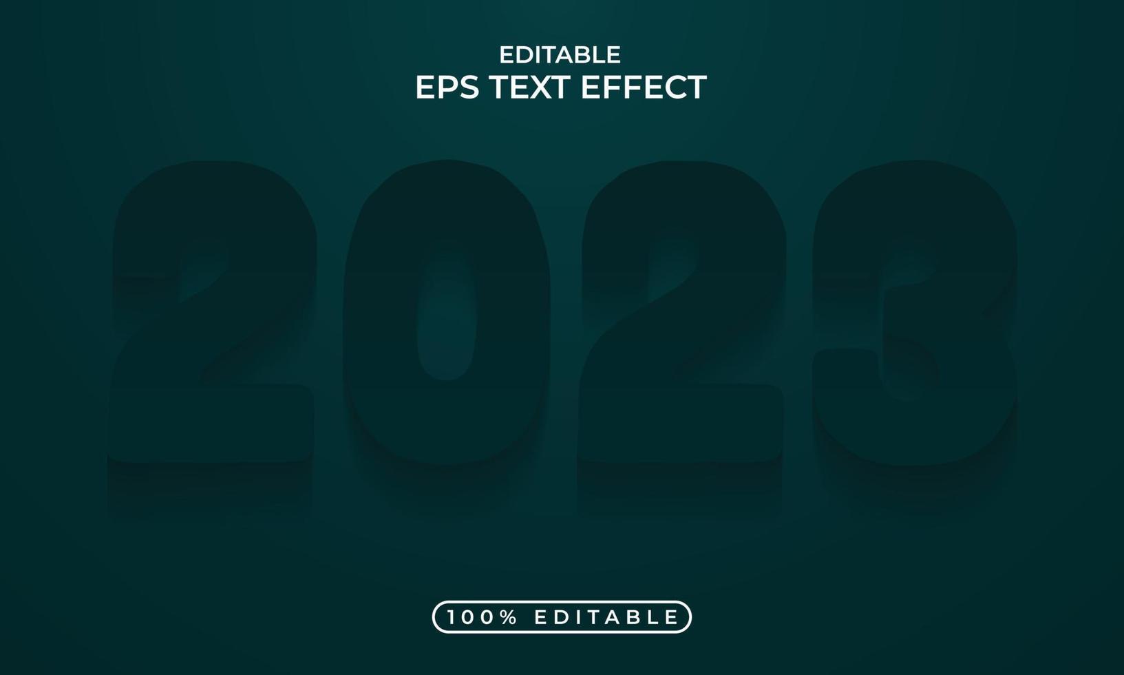 Colorful 2023 editable text effect concept vector