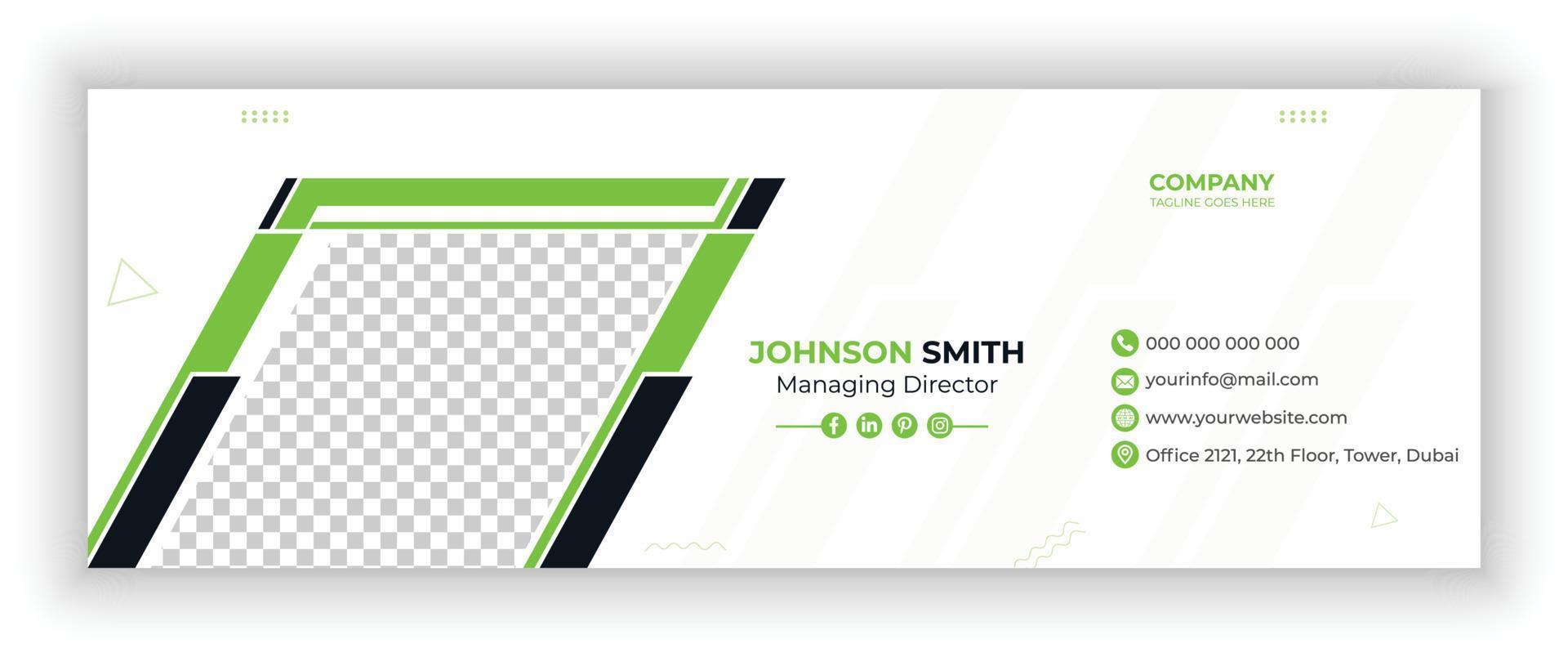 Corporate business email signature design or web banner design vector template