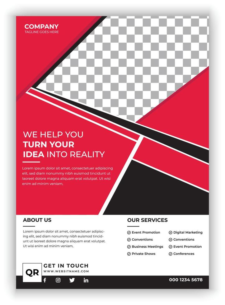 Modern corporate business flyer template for promotion amp marketing vector