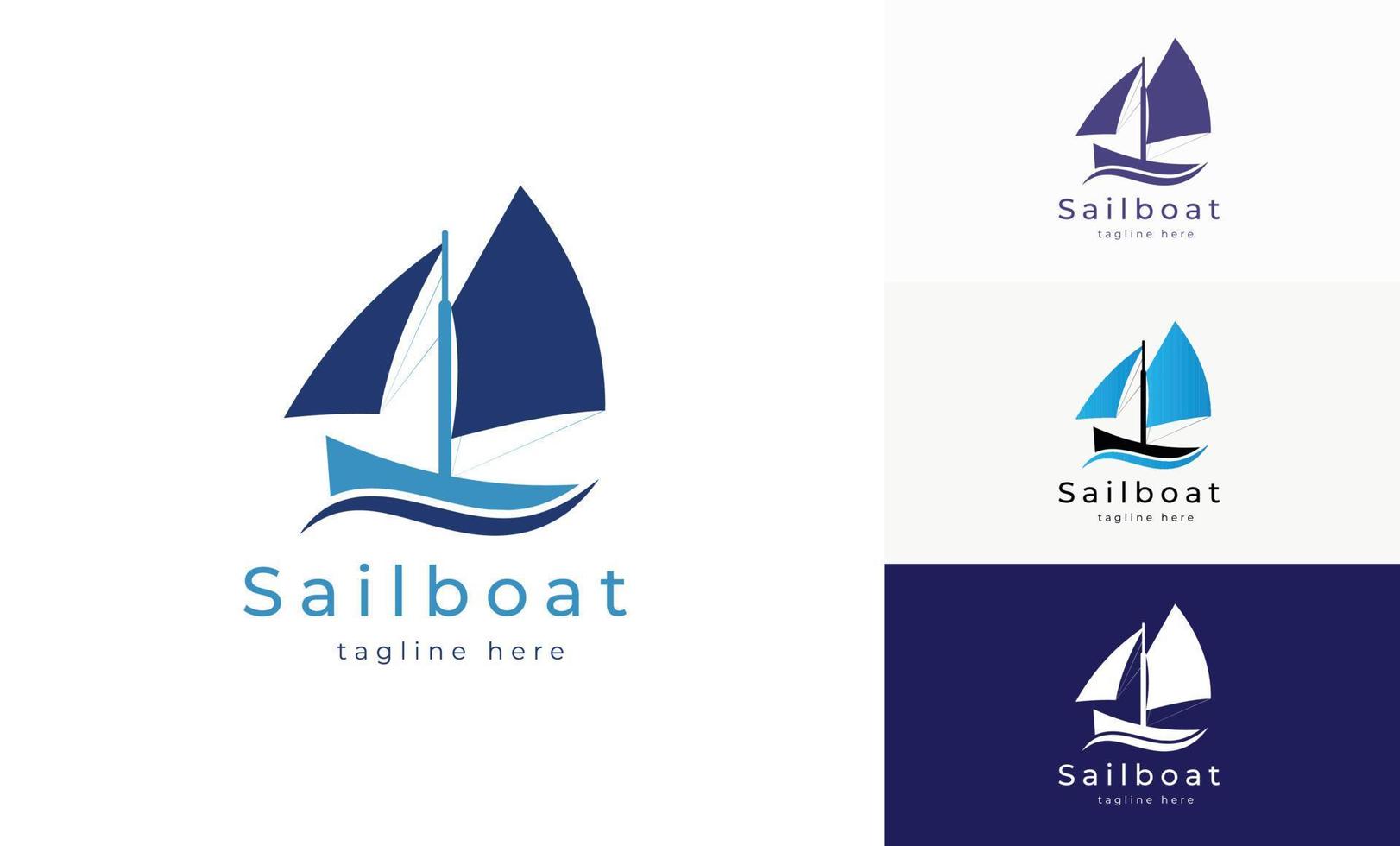 Sailboat logo design vector, Unique and fresh sailboat logo template. vector
