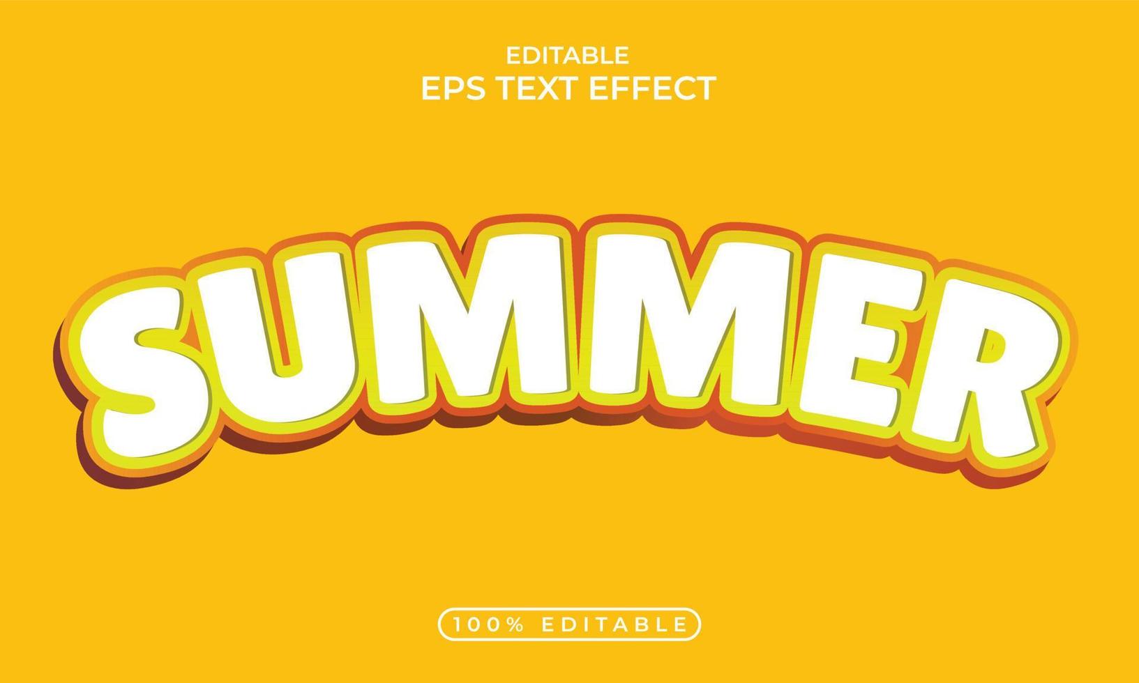 Summer text and font effect style vector