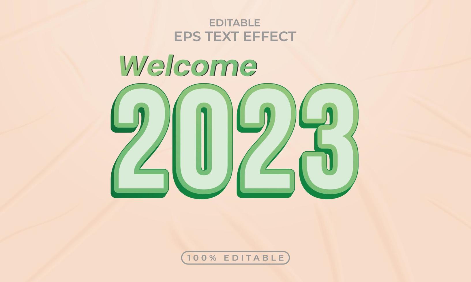 Colorful 2023 editable text effect concept,welcome 2023 vector illustration,2023 3d style background